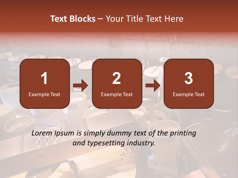 A Dairy Plant In Switzerland Processing Fresh Milk Into Cheese. PowerPoint Template