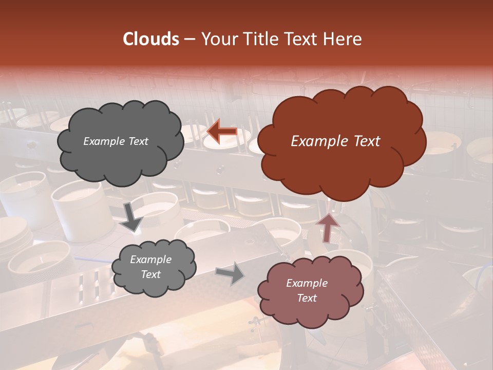 A Dairy Plant In Switzerland Processing Fresh Milk Into Cheese. PowerPoint Template