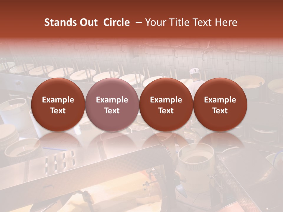 A Dairy Plant In Switzerland Processing Fresh Milk Into Cheese. PowerPoint Template