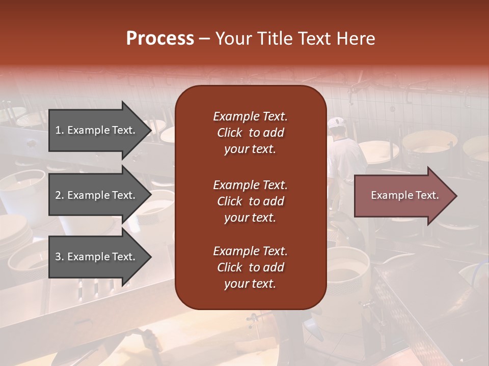 A Dairy Plant In Switzerland Processing Fresh Milk Into Cheese. PowerPoint Template