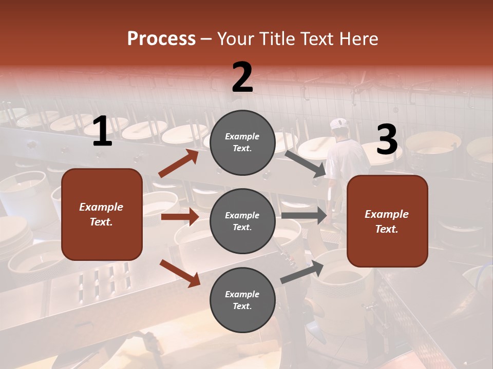 A Dairy Plant In Switzerland Processing Fresh Milk Into Cheese. PowerPoint Template