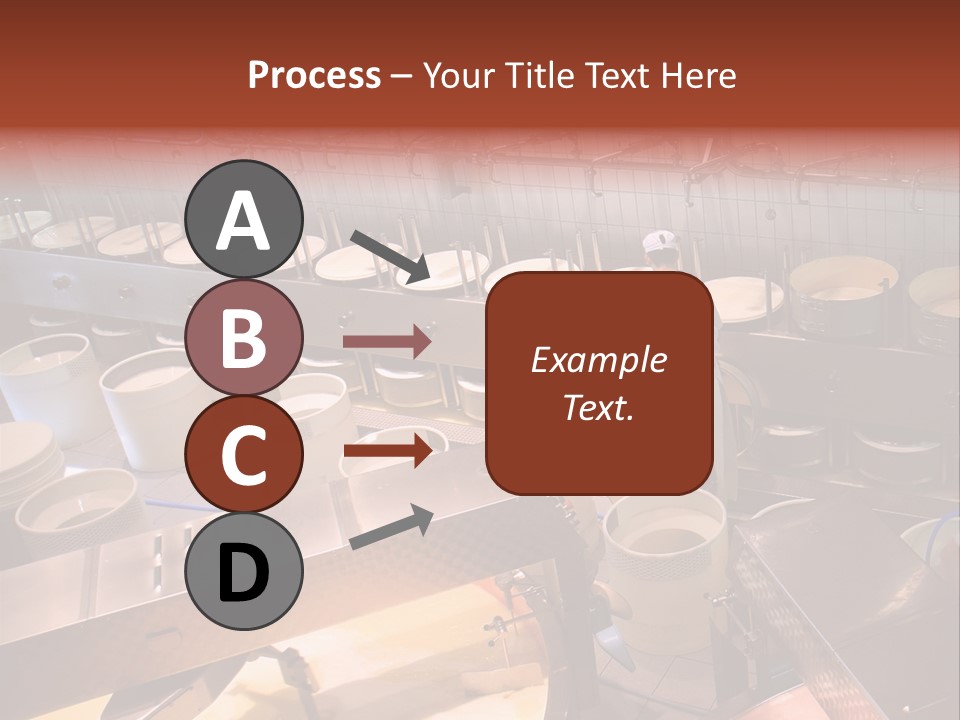 A Dairy Plant In Switzerland Processing Fresh Milk Into Cheese. PowerPoint Template