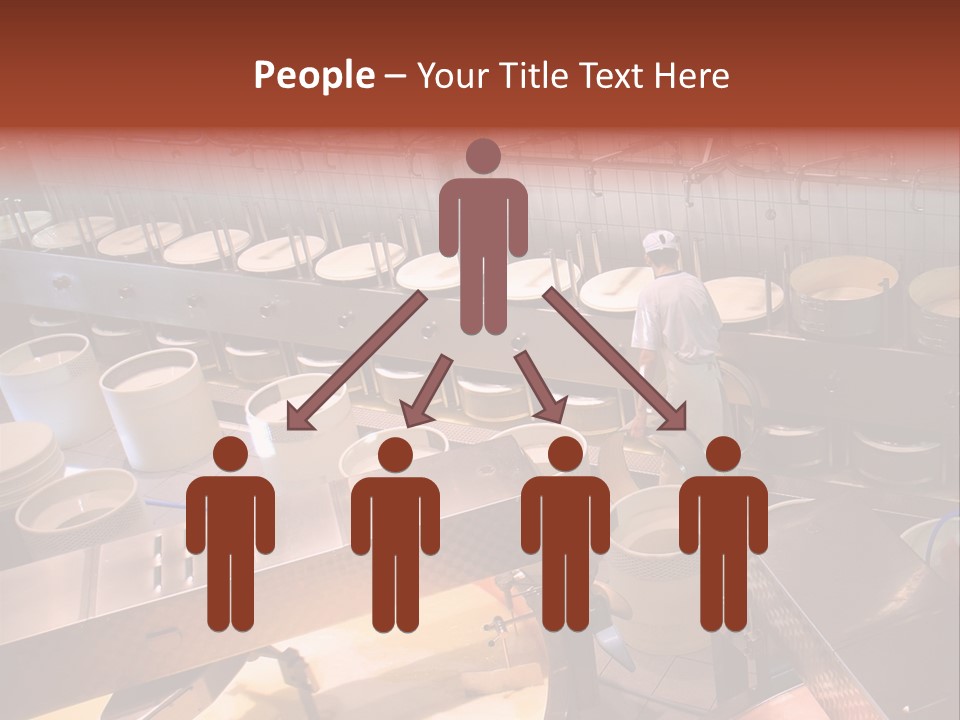 A Dairy Plant In Switzerland Processing Fresh Milk Into Cheese. PowerPoint Template