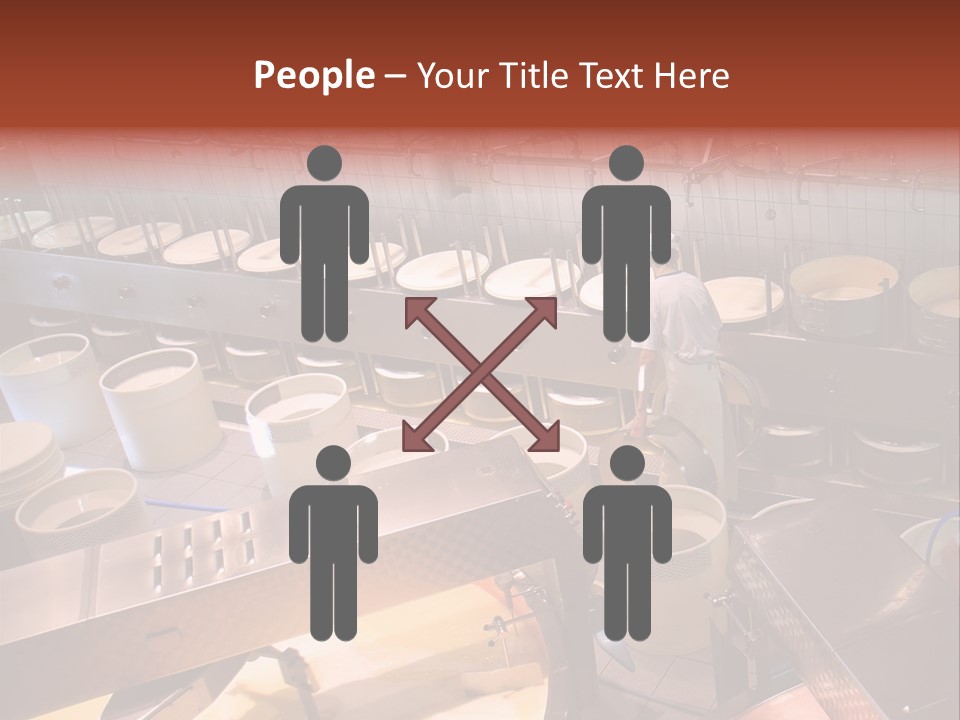 A Dairy Plant In Switzerland Processing Fresh Milk Into Cheese. PowerPoint Template