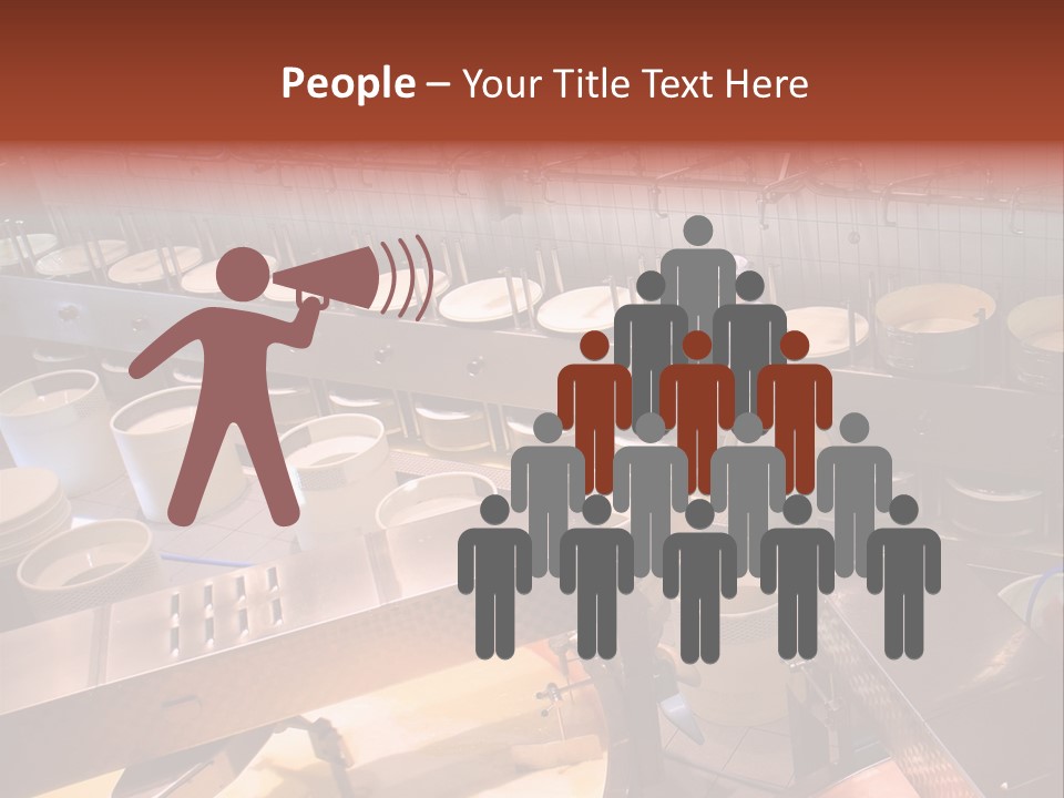 A Dairy Plant In Switzerland Processing Fresh Milk Into Cheese. PowerPoint Template