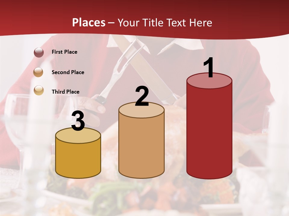 Senior Man Excitedly Getting Ready To Carve The Turkey PowerPoint Template