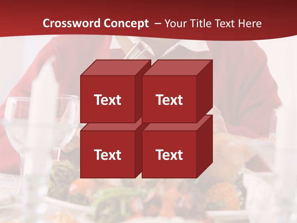 Senior Man Excitedly Getting Ready To Carve The Turkey PowerPoint Template