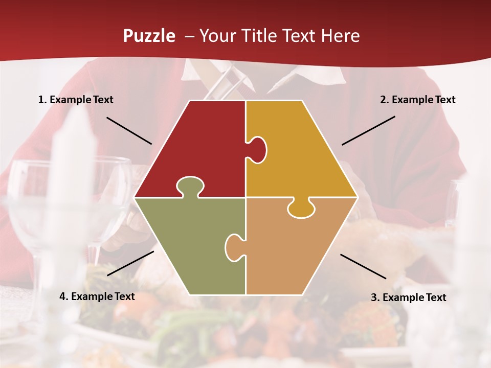 Senior Man Excitedly Getting Ready To Carve The Turkey PowerPoint Template