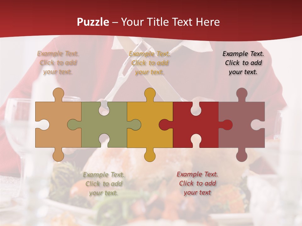 Senior Man Excitedly Getting Ready To Carve The Turkey PowerPoint Template