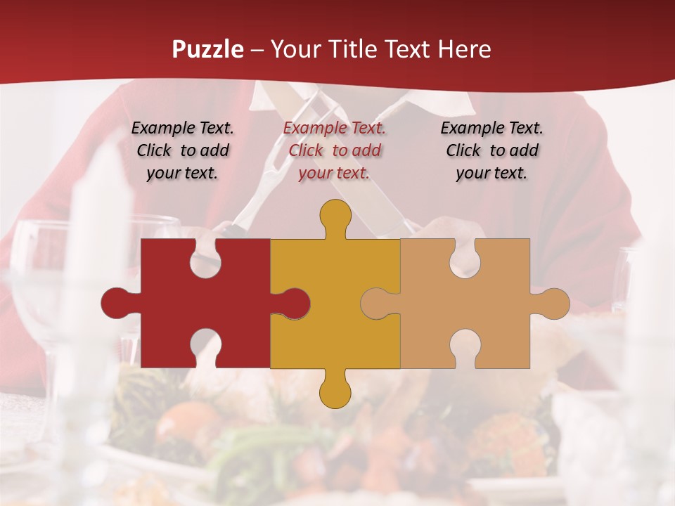 Senior Man Excitedly Getting Ready To Carve The Turkey PowerPoint Template