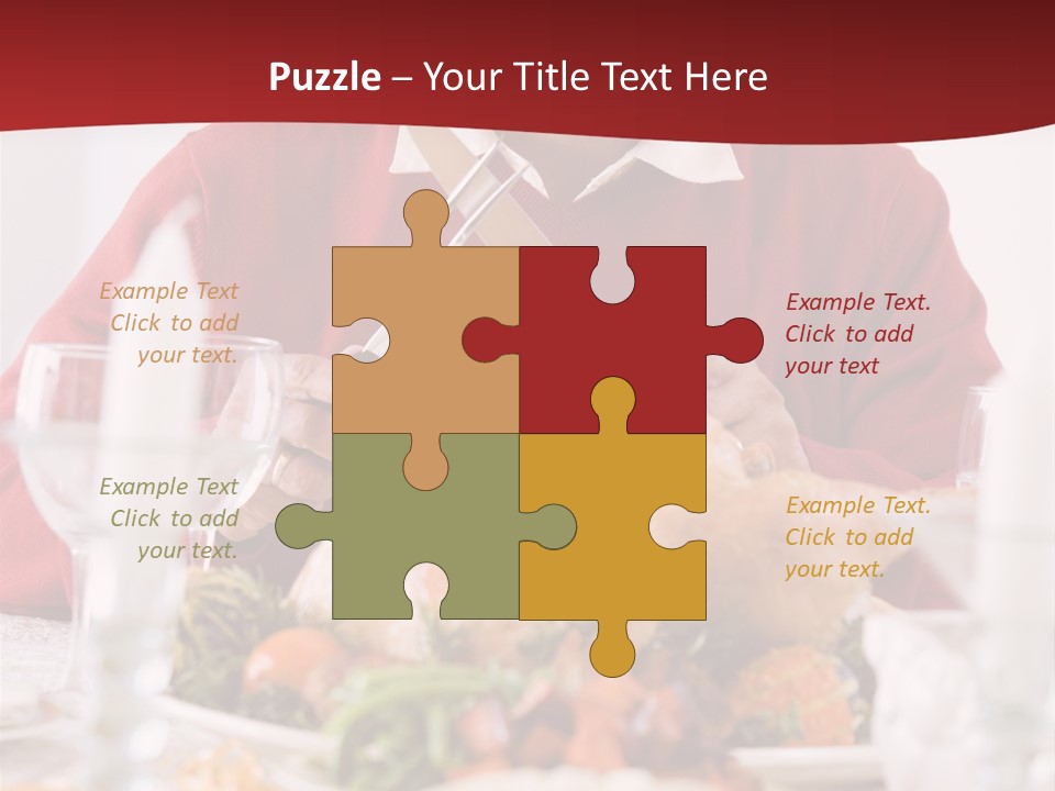Senior Man Excitedly Getting Ready To Carve The Turkey PowerPoint Template