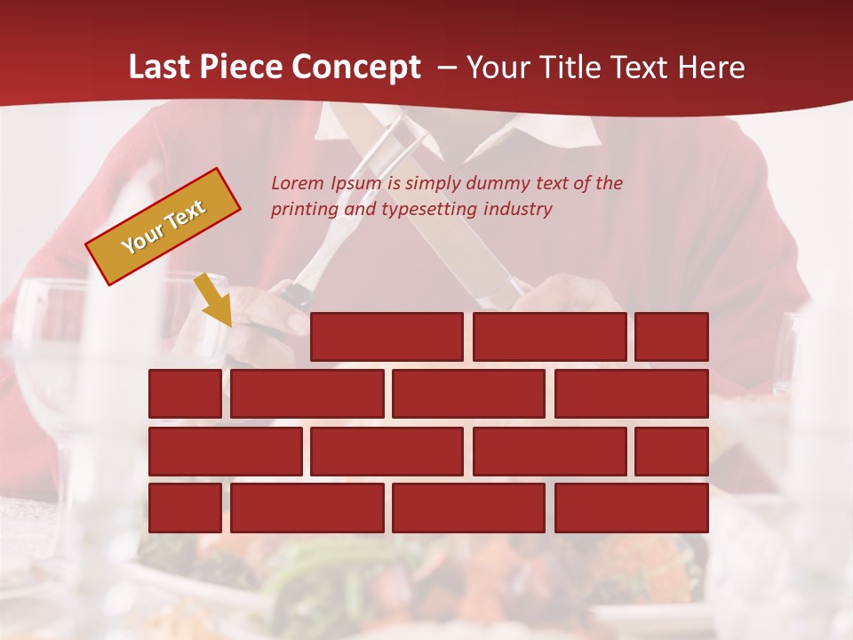 Senior Man Excitedly Getting Ready To Carve The Turkey PowerPoint Template