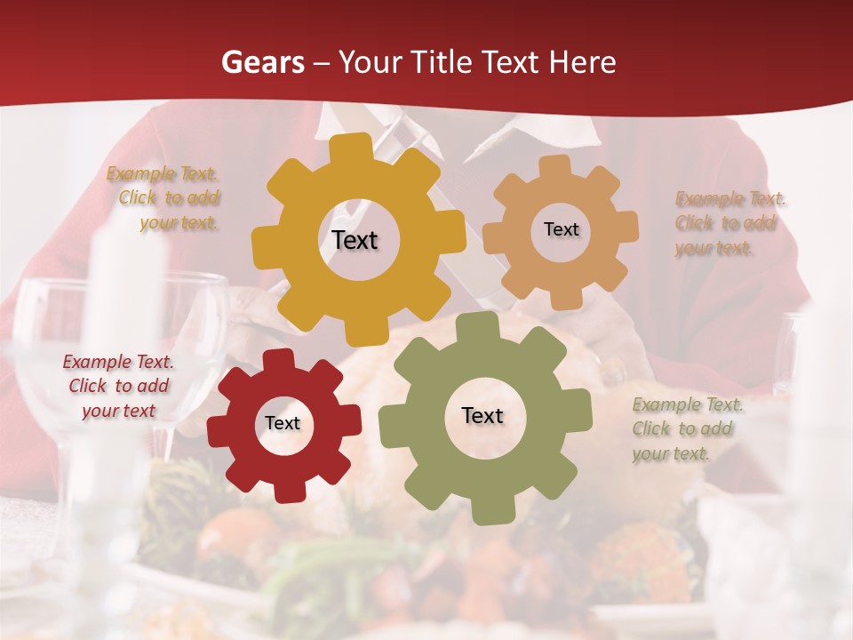 Senior Man Excitedly Getting Ready To Carve The Turkey PowerPoint Template