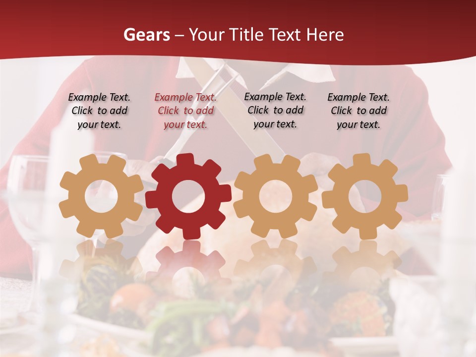 Senior Man Excitedly Getting Ready To Carve The Turkey PowerPoint Template