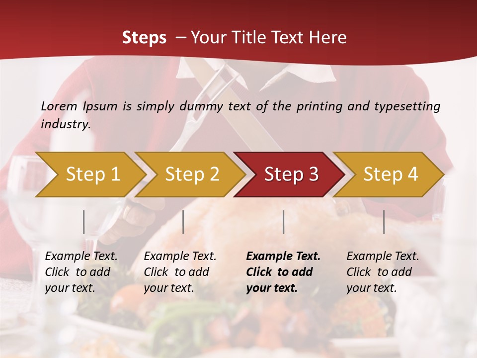Senior Man Excitedly Getting Ready To Carve The Turkey PowerPoint Template