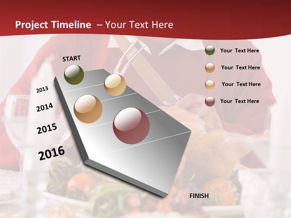 Senior Man Excitedly Getting Ready To Carve The Turkey PowerPoint Template