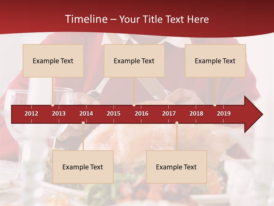 Senior Man Excitedly Getting Ready To Carve The Turkey PowerPoint Template