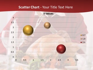 Senior Man Excitedly Getting Ready To Carve The Turkey PowerPoint Template