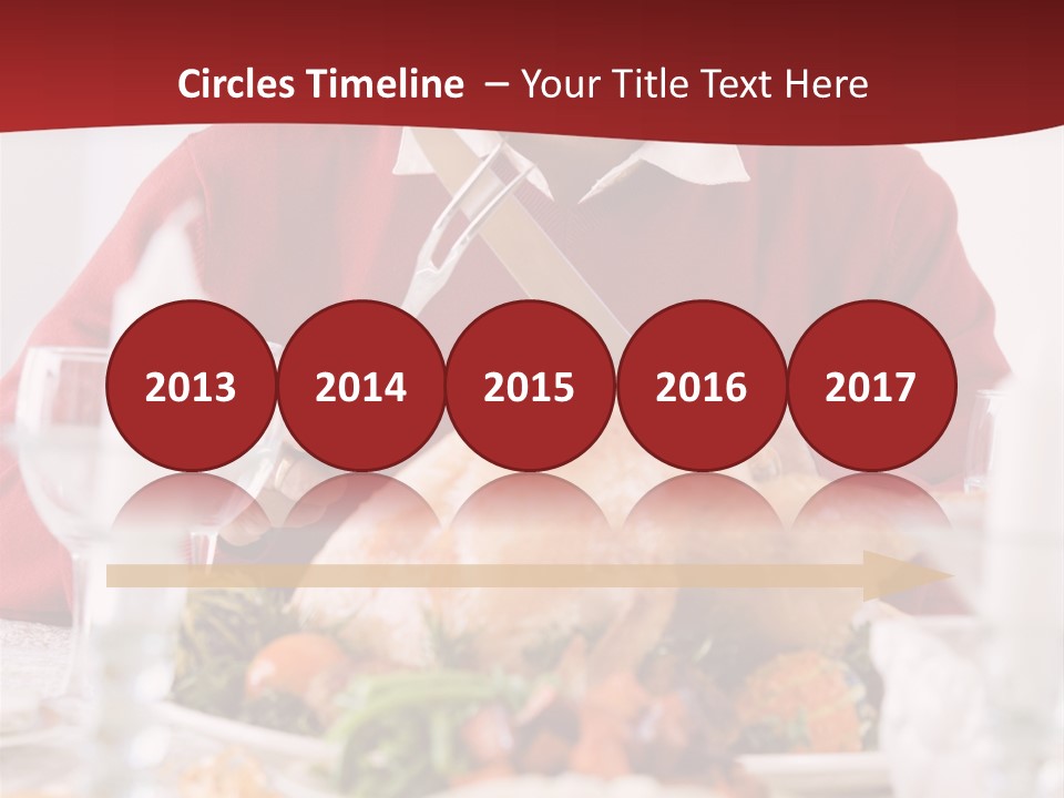 Senior Man Excitedly Getting Ready To Carve The Turkey PowerPoint Template