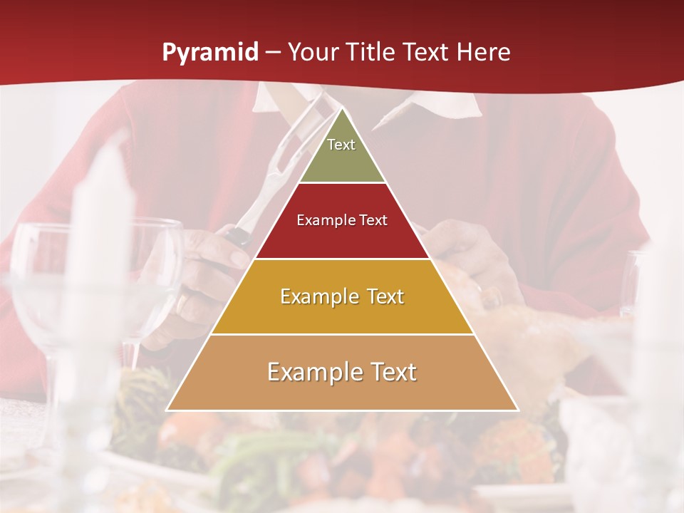 Senior Man Excitedly Getting Ready To Carve The Turkey PowerPoint Template