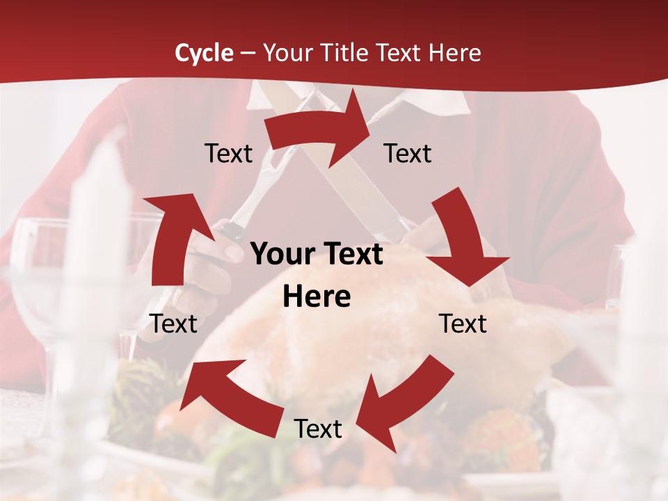 Senior Man Excitedly Getting Ready To Carve The Turkey PowerPoint Template