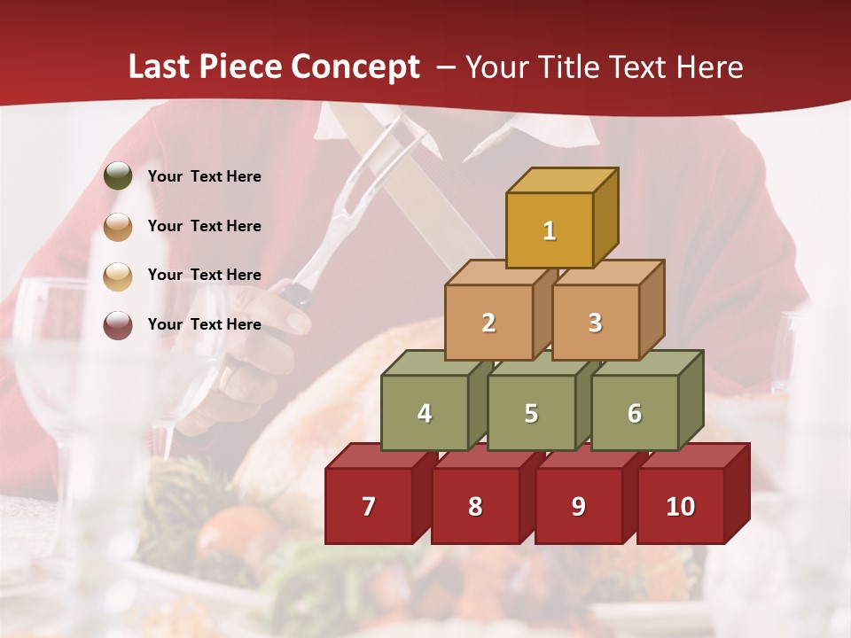 Senior Man Excitedly Getting Ready To Carve The Turkey PowerPoint Template