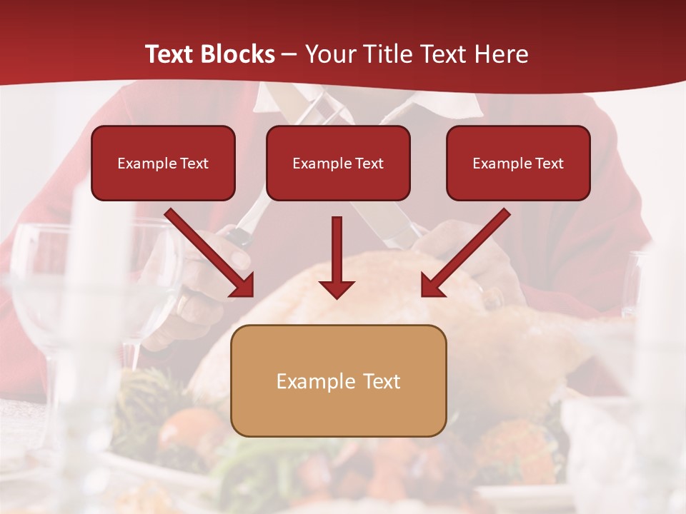 Senior Man Excitedly Getting Ready To Carve The Turkey PowerPoint Template