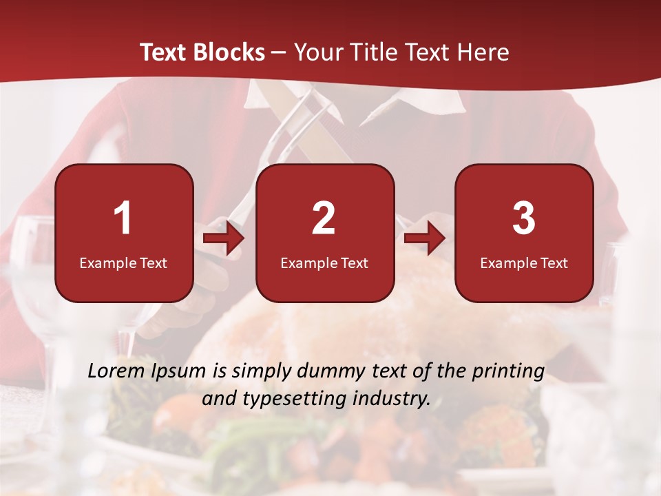 Senior Man Excitedly Getting Ready To Carve The Turkey PowerPoint Template