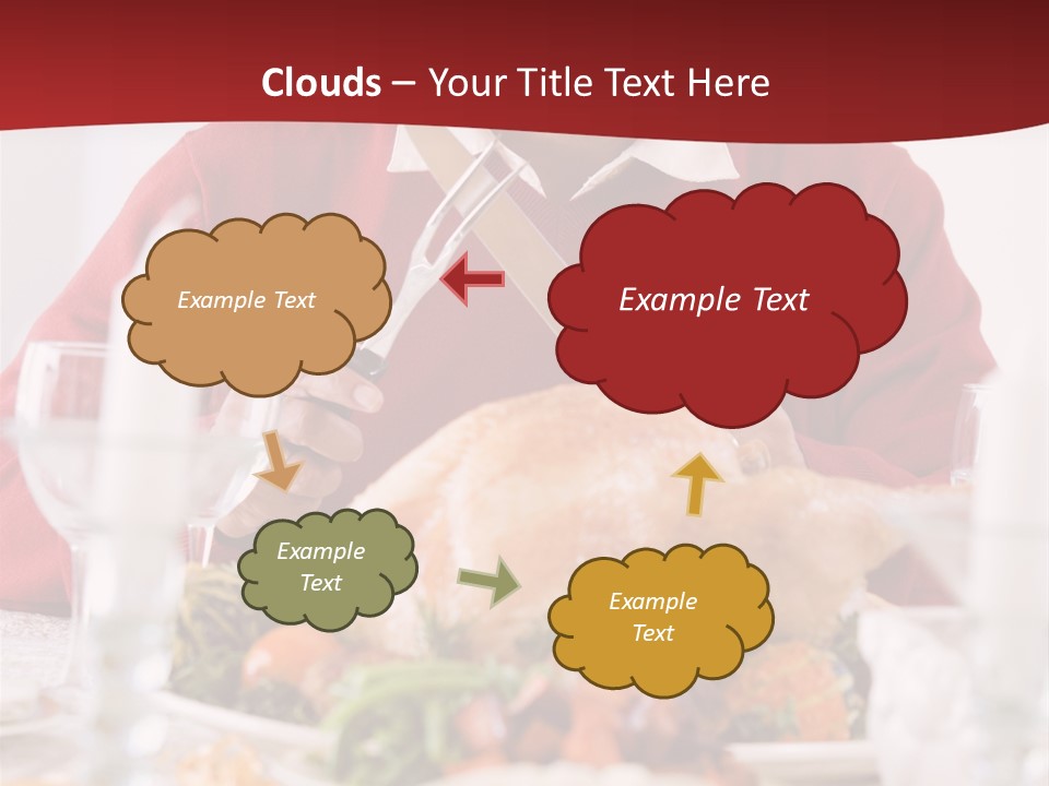 Senior Man Excitedly Getting Ready To Carve The Turkey PowerPoint Template