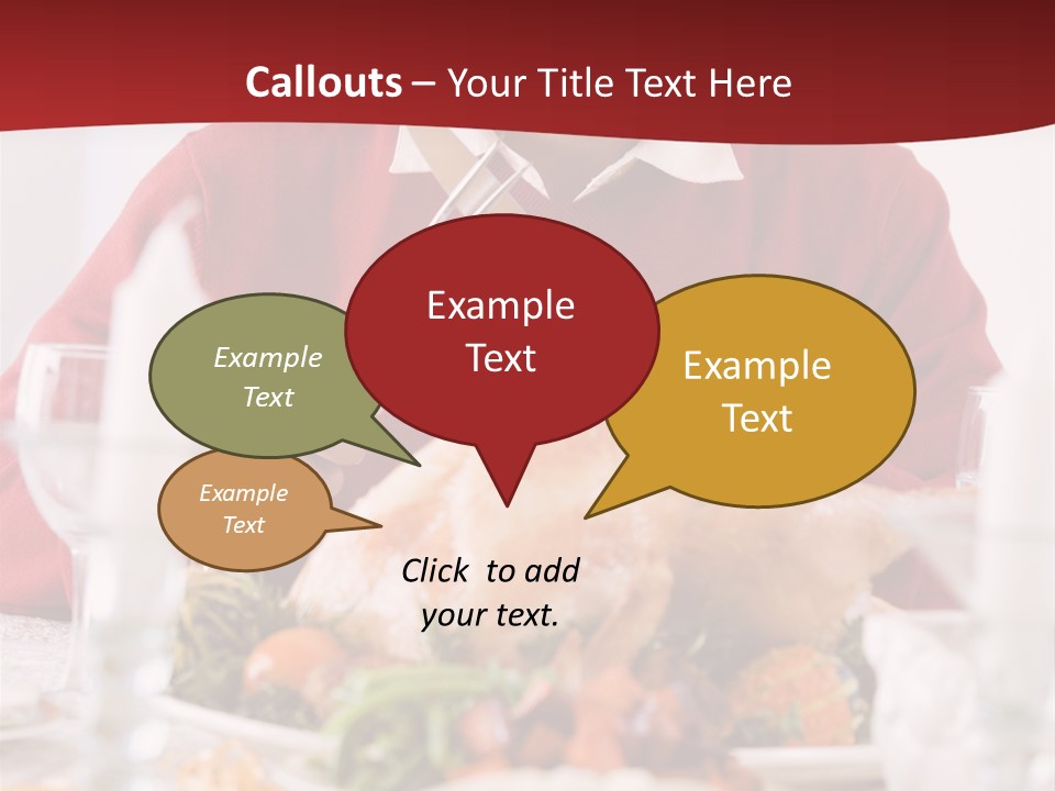 Senior Man Excitedly Getting Ready To Carve The Turkey PowerPoint Template