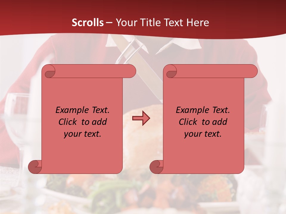 Senior Man Excitedly Getting Ready To Carve The Turkey PowerPoint Template