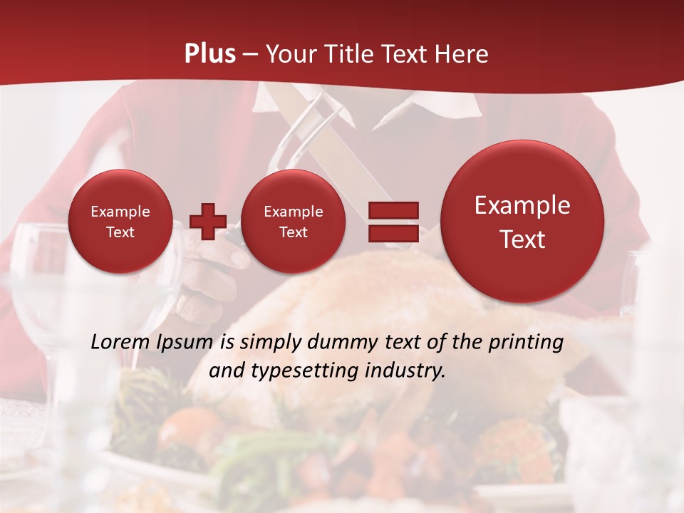Senior Man Excitedly Getting Ready To Carve The Turkey PowerPoint Template