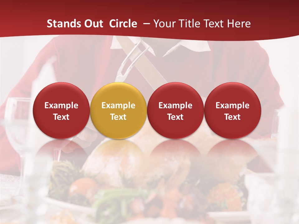 Senior Man Excitedly Getting Ready To Carve The Turkey PowerPoint Template