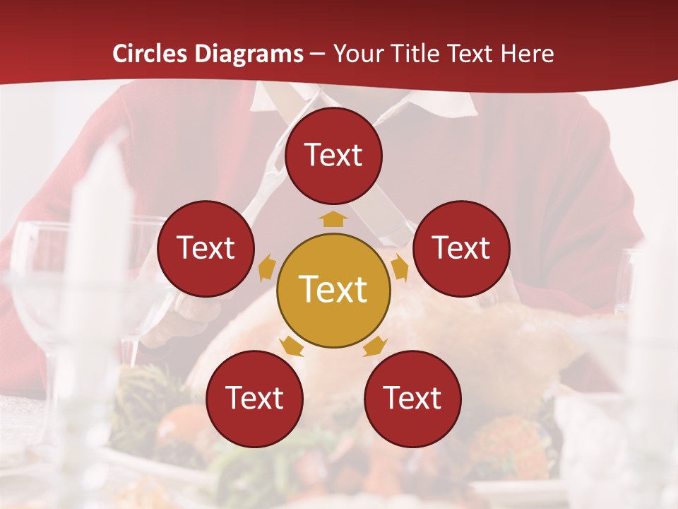Senior Man Excitedly Getting Ready To Carve The Turkey PowerPoint Template