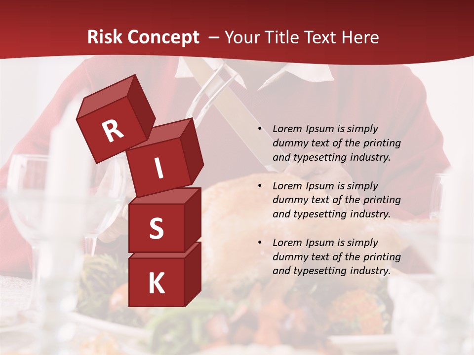 Senior Man Excitedly Getting Ready To Carve The Turkey PowerPoint Template