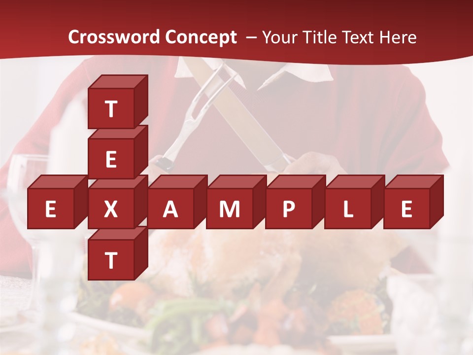 Senior Man Excitedly Getting Ready To Carve The Turkey PowerPoint Template
