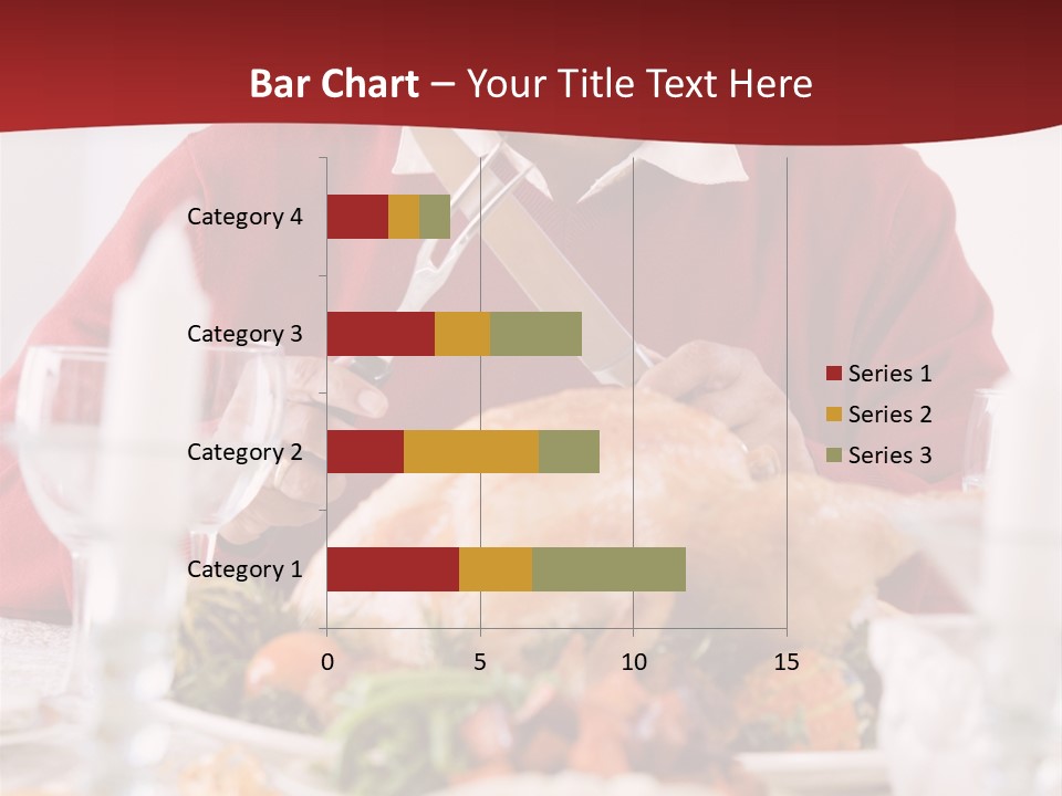 Senior Man Excitedly Getting Ready To Carve The Turkey PowerPoint Template