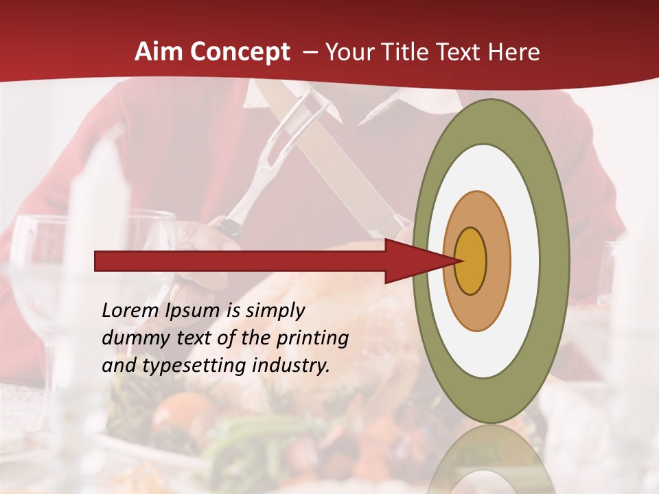 Senior Man Excitedly Getting Ready To Carve The Turkey PowerPoint Template