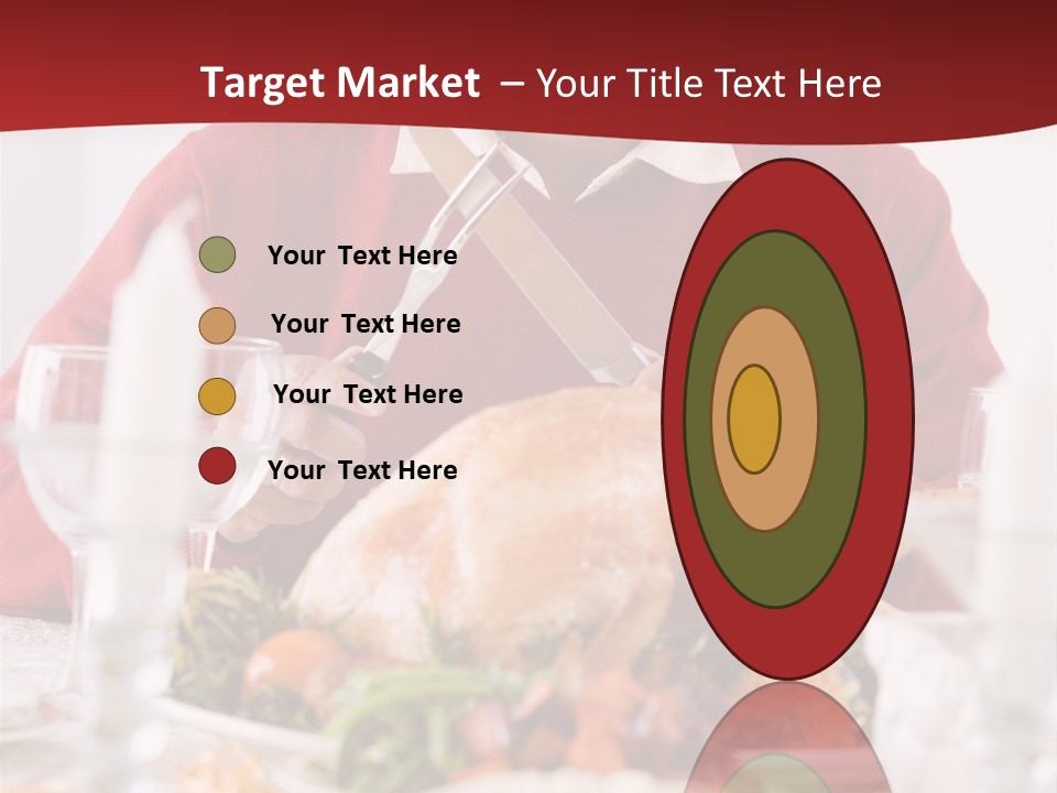 Senior Man Excitedly Getting Ready To Carve The Turkey PowerPoint Template