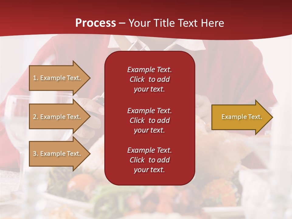 Senior Man Excitedly Getting Ready To Carve The Turkey PowerPoint Template