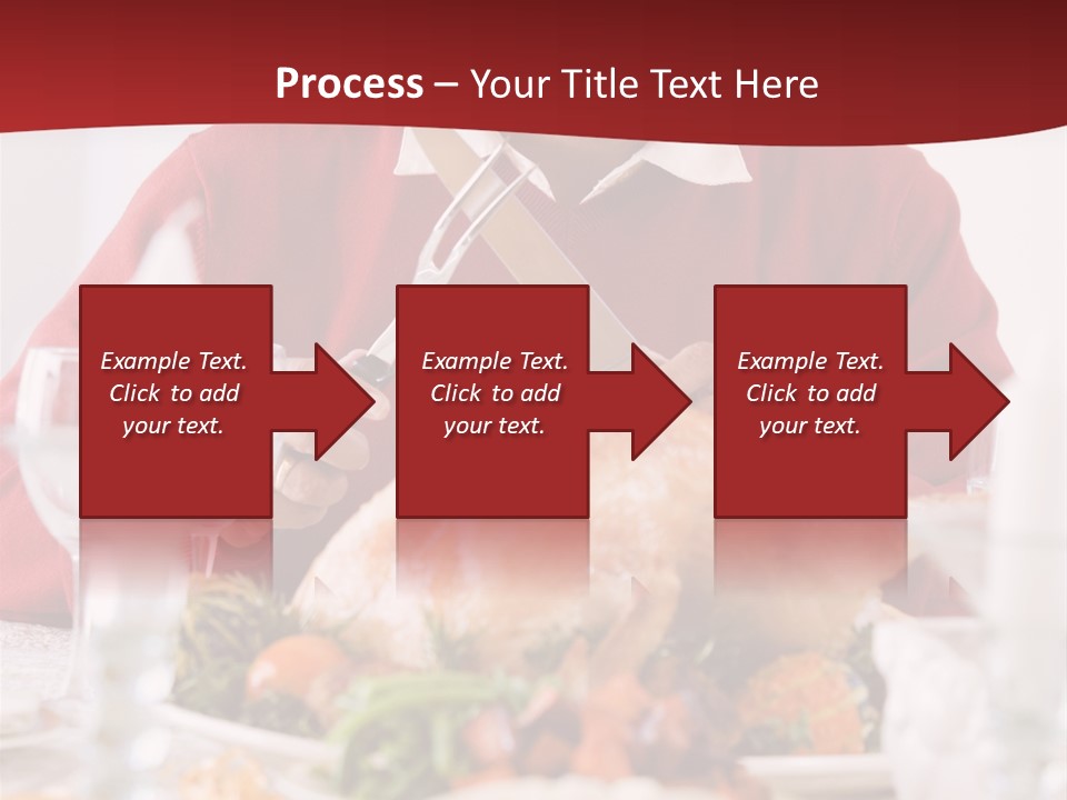 Senior Man Excitedly Getting Ready To Carve The Turkey PowerPoint Template