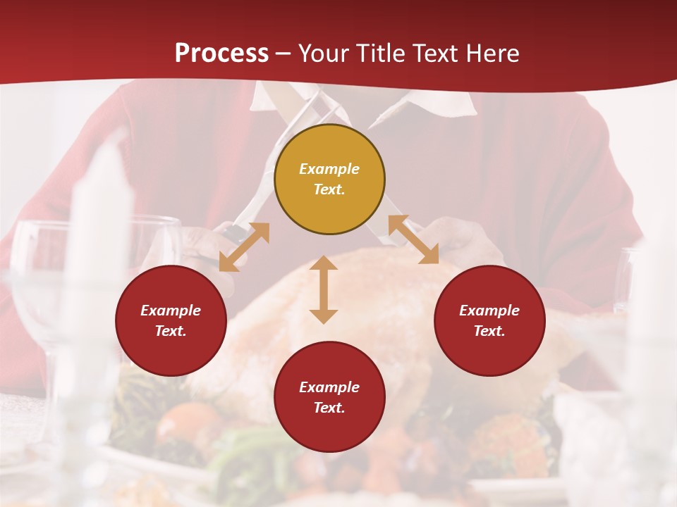 Senior Man Excitedly Getting Ready To Carve The Turkey PowerPoint Template