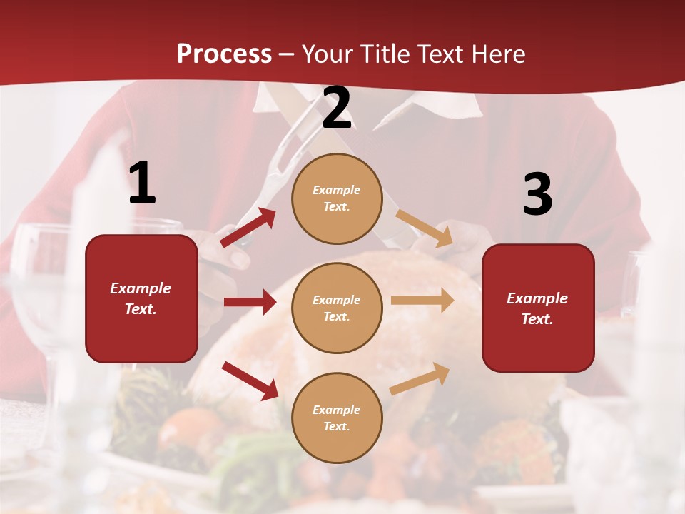 Senior Man Excitedly Getting Ready To Carve The Turkey PowerPoint Template