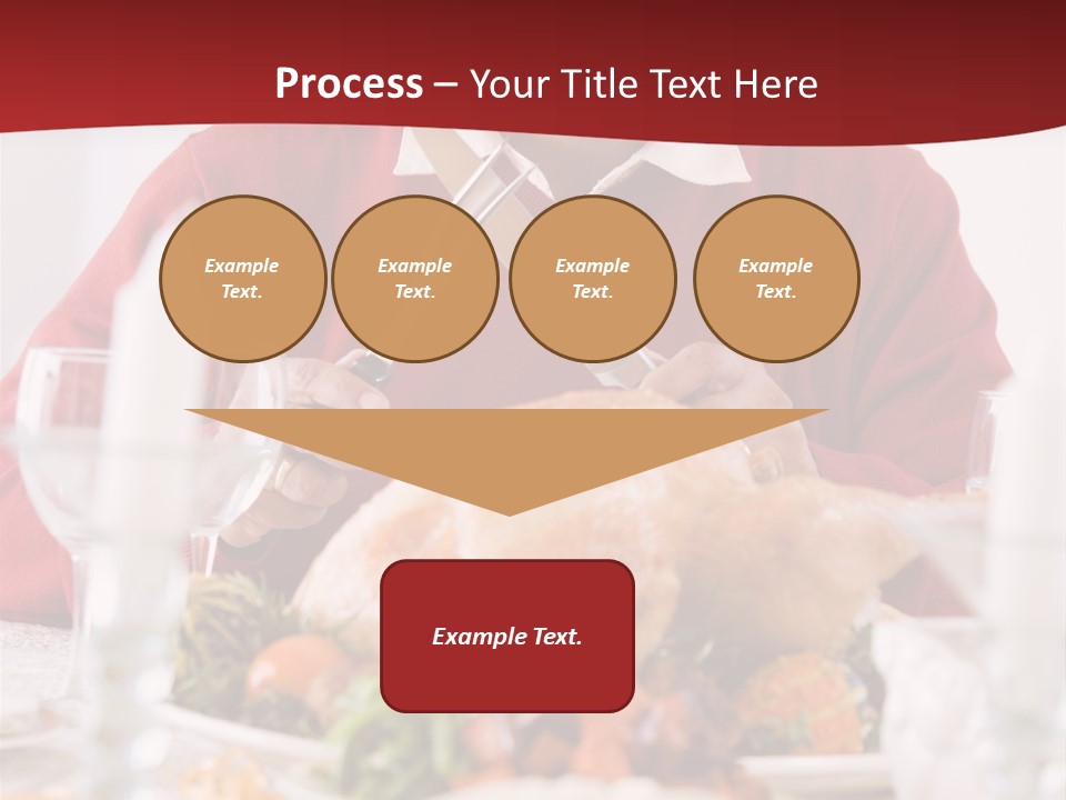 Senior Man Excitedly Getting Ready To Carve The Turkey PowerPoint Template