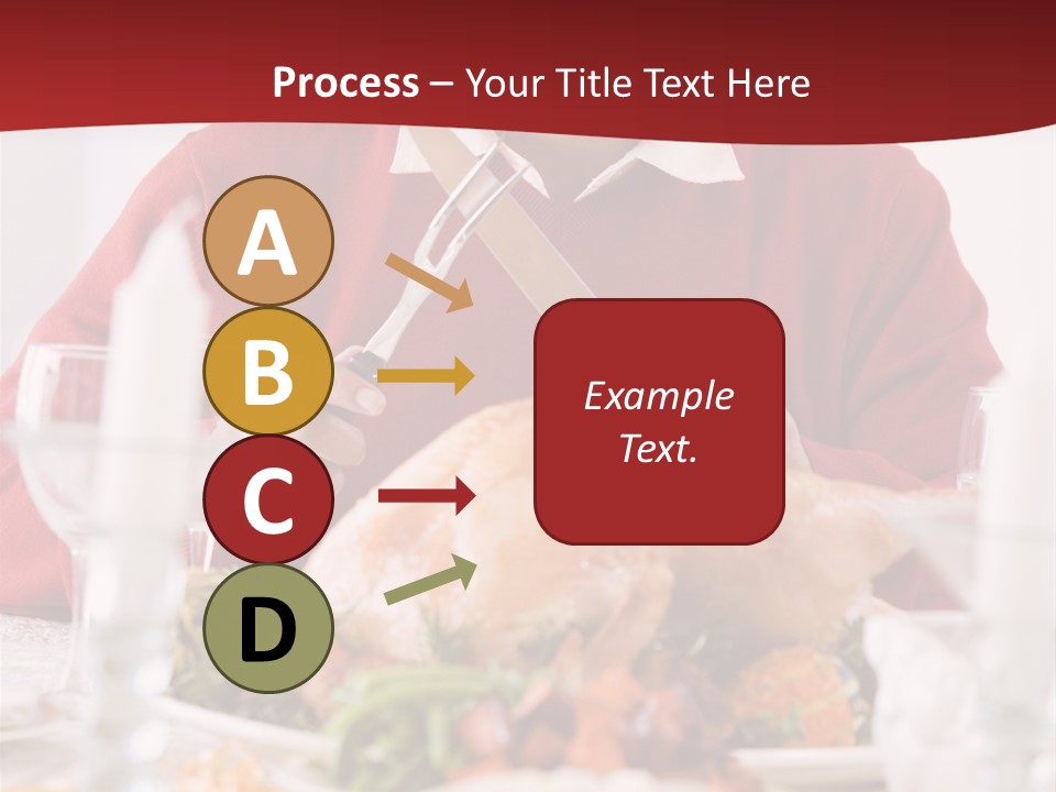 Senior Man Excitedly Getting Ready To Carve The Turkey PowerPoint Template