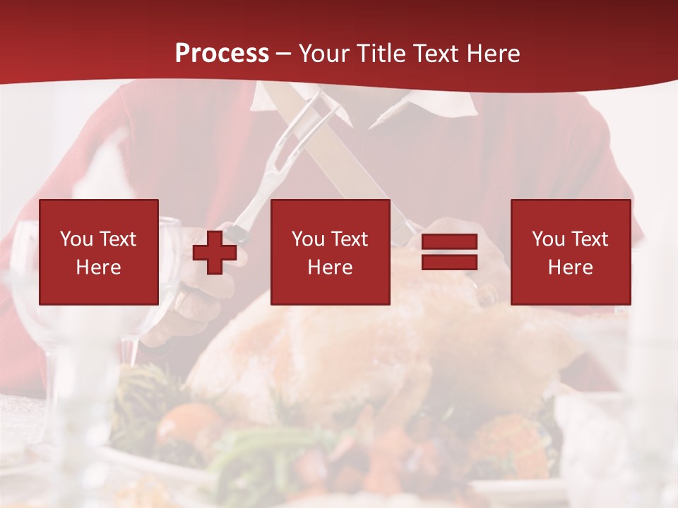 Senior Man Excitedly Getting Ready To Carve The Turkey PowerPoint Template