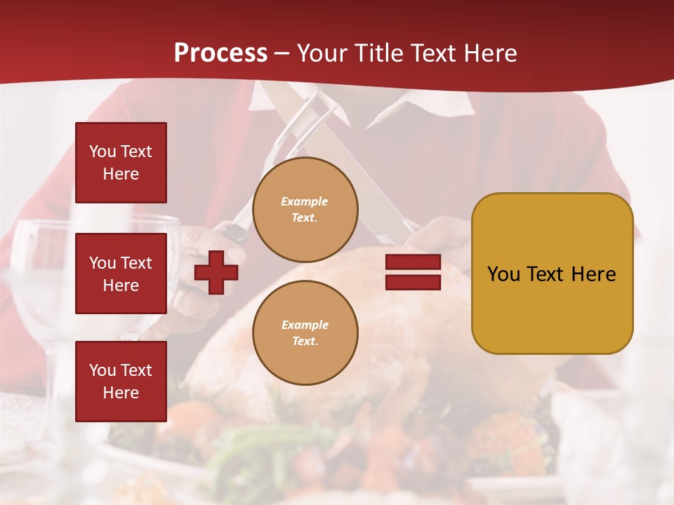 Senior Man Excitedly Getting Ready To Carve The Turkey PowerPoint Template