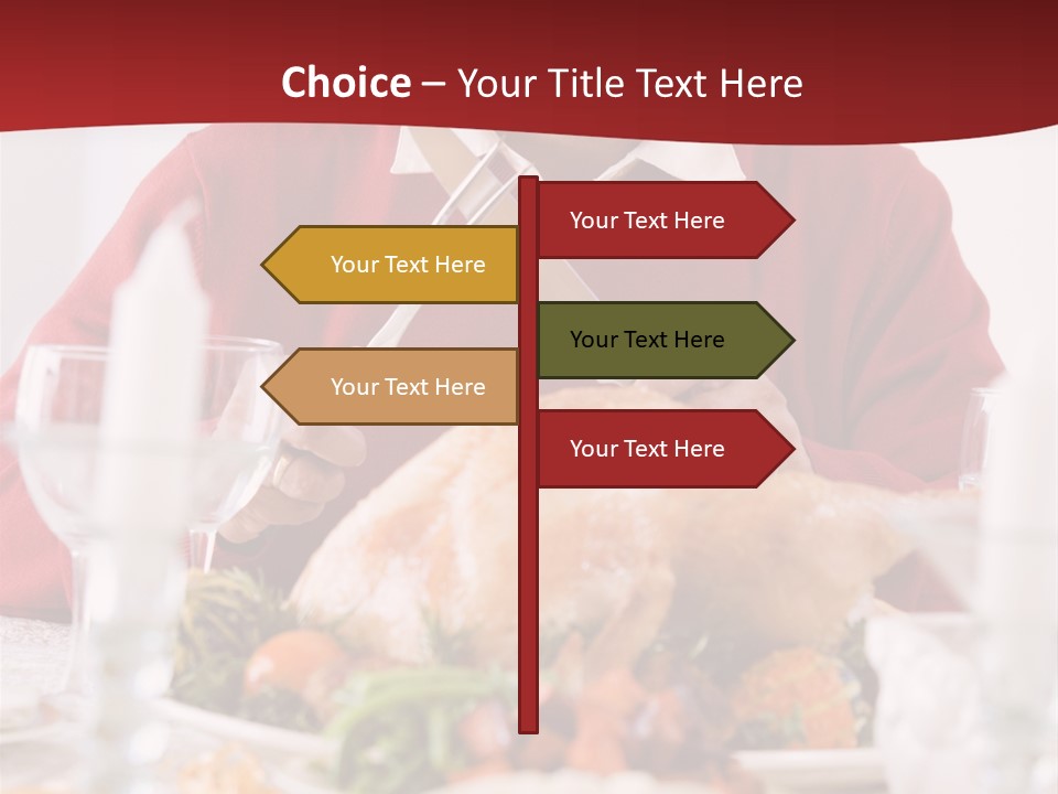 Senior Man Excitedly Getting Ready To Carve The Turkey PowerPoint Template