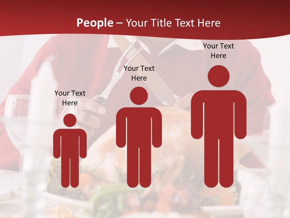 Senior Man Excitedly Getting Ready To Carve The Turkey PowerPoint Template