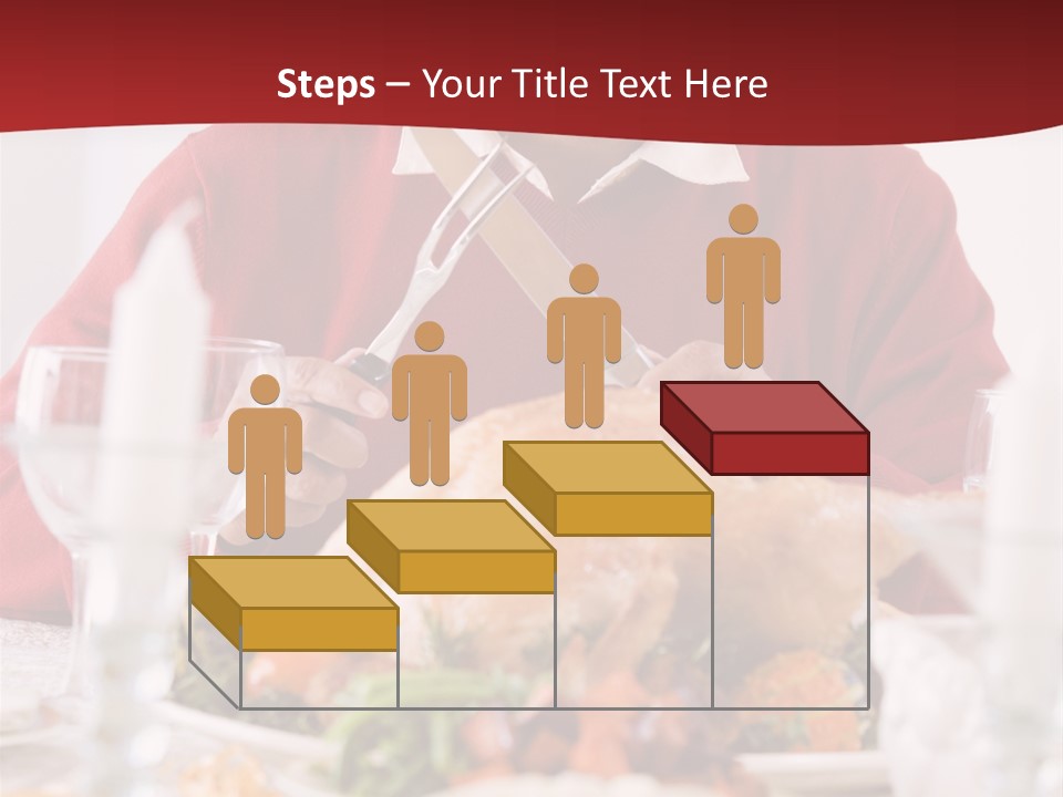 Senior Man Excitedly Getting Ready To Carve The Turkey PowerPoint Template